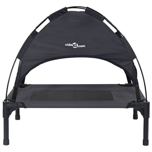 vidaXL Hundeseng Svart 76 x 62 x 70,5 cm St&aring;l