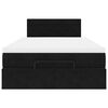 vidaXL Ottoman sengeramme med madrass svart 120x200cm fløyel