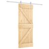 vidaXL Skyved&oslash;r Naturlig og Hvit 80 x 210 cm Heltre furu