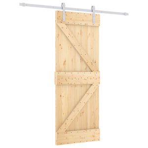 vidaXL Skyved&oslash;r Naturlig og Hvit 80 x 210 cm Heltre furu