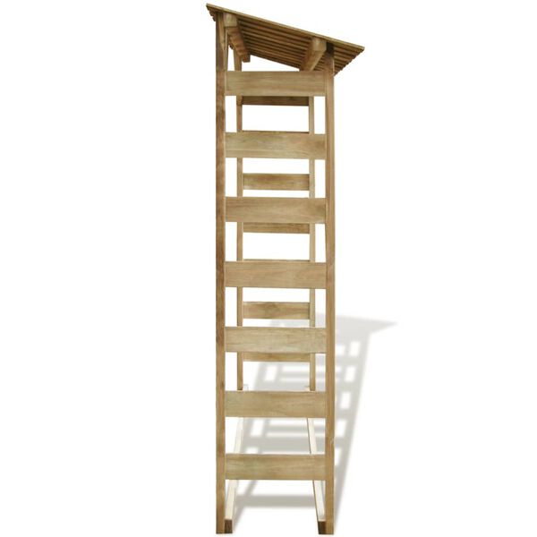 vidaXL Vedskjul 150x44x176 cm impregnert furu