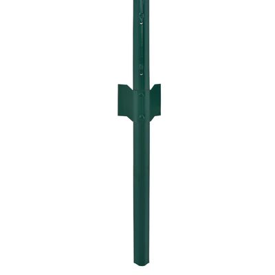 vidaXL Kjedenettinggjerde med stolper stål 25x0,5 m grønn