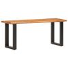 vidaXL Benk 110 cm grov heltre mango og st&aring;l