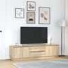 vidaXL TV-benk med LED-lys sonoma eik 193,5x41x50 cm