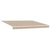 vidaXL Innvendbar Markise Beige 4 &times; 3 m L&aelig;r og aluminium