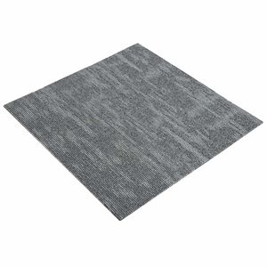 vidaXL Teppeflis Betonggr&aring; 50 x 50 cm 4 stk. PP og Bitumen