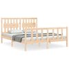 vidaXL Sengeramme med hodegavl King Size heltre