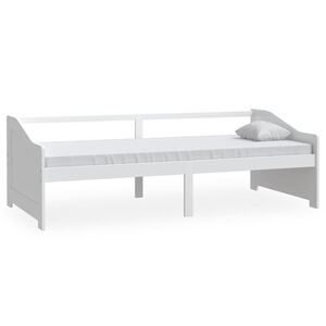 vidaXL Sengeramme 3 seter heltre furu 90x200 cm hvit