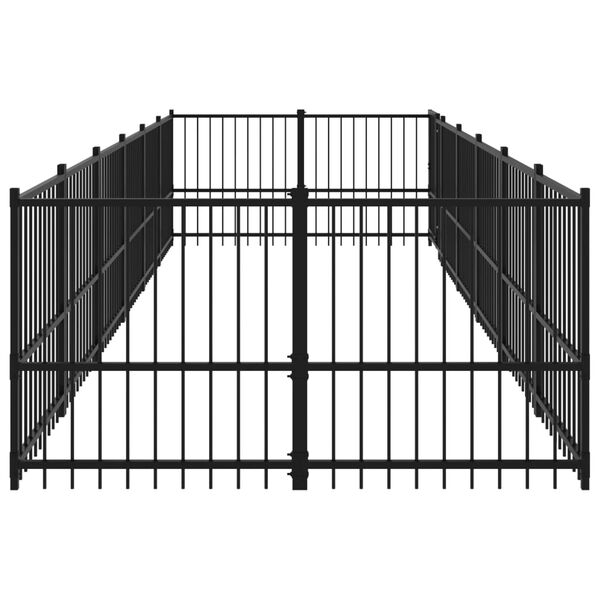 vidaXL Utend&oslash;rs hundeg&aring;rd st&aring;l 11,26 m&sup2;