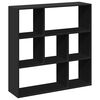 vidaXL Romdeler bokhylle svart 102x29x103,5 cm konstruert tre