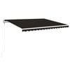 vidaXL Automatisk uttrekkbar markise 400x350 cm antrasitt