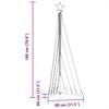 vidaXL LED Juletre 339 LEDs Varm Hvit 187 cm