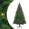 vidaXL Kunstig juletre med 300 LED gr&oslash;nn 240 cm PVC og St&aring;l og Plast