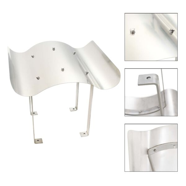 vidaXL Skorsteinshette rustfritt st&aring;l 70 x 100 x 38 cm