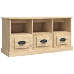 vidaXL TV-benk sonoma eik 100x35x50 cm konstruert tre