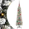 vidaXL Kunstig juletre Hvit 120 cm PVC og Metall og Plast