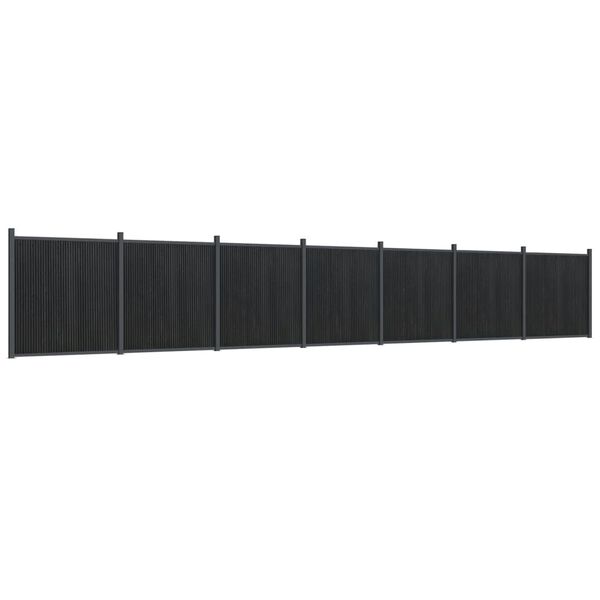 vidaXL Gjerdepanel gr&aring; 1218x186 cm WPC