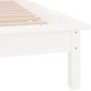 vidaXL Sengeramme med LED hvit 90x190 cm Single heltre