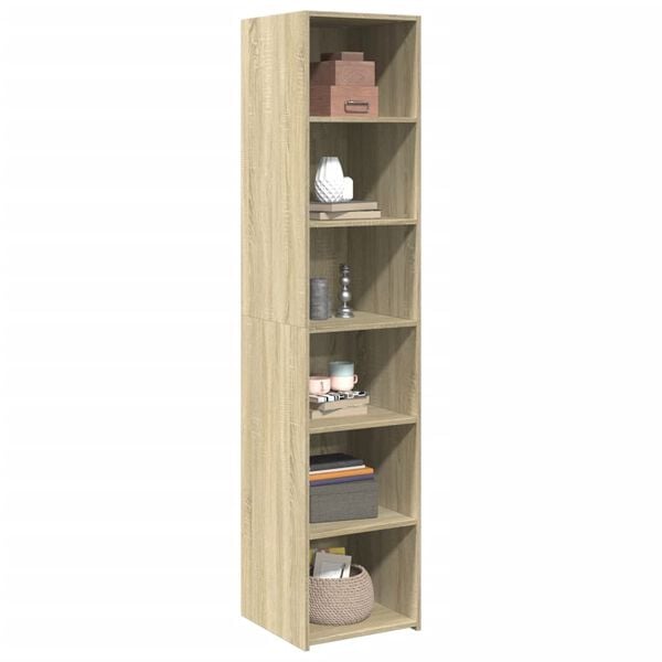 vidaXL Highboard sonoma eik 40x41x185 cm konstruert tre