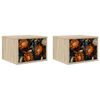 vidaXL Vegghengt nattbord LOCHEM 2 stk. Sonoma eik 36 x 33 x 25 cm