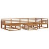 vidaXL Utend&oslash;rs sofa-sett 7 pcs Naturlig Solid akasietre