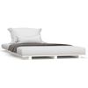 vidaXL Sengeramme hvit 90x190 cm heltre furu