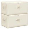 vidaXL Oppbevaringsbokser 2 stk stoff 43x34x23 cm kremhvit