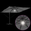 vidaXL Roma parasol med LED -stripelys Antrasitt 286 x 284 x 270 cm