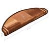vidaXL Selvklebende trappematter 10 stk 65x21x4 cm brun