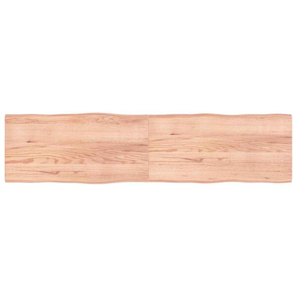 vidaXL Bordplate lysebrun 200x50x(2-4)cm behandlet heltre naturlig