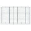 vidaXL Gabionkurv med deksel 350x100x200 cm galvanisert jern