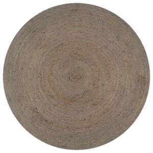 vidaXL H&aring;ndlaget juteteppe rundt 90 cm gr&aring;