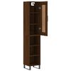 vidaXL Highboard brun eik 34,5x34x180 cm konstruert tre