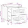 vidaXL Nattbordskap med skuff Beige 40 x 33 x 46 cm Massivt akasietre