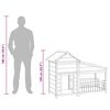 vidaXL Hundekennel mocca 143x60,5x109 cm heltre furu