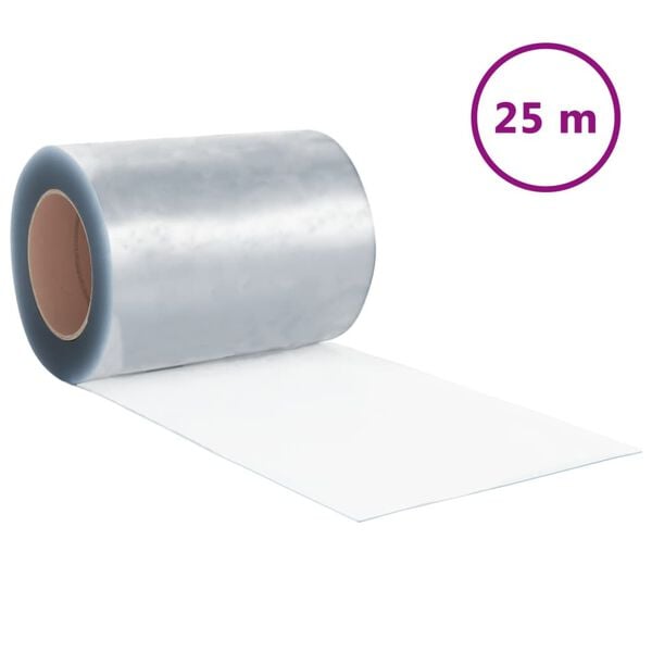 vidaXL Strimmelgardin PVC rull 2,6 mm x 300 mm 25 m