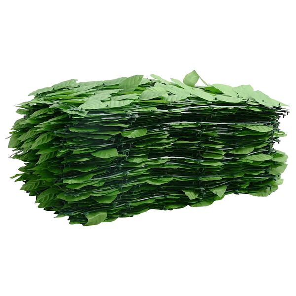 vidaXL Balkongskjerm med grønne blader 400x150 cm