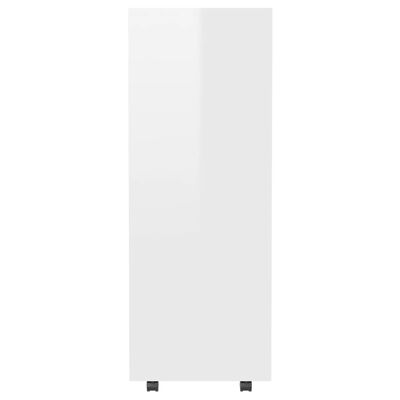 vidaXL Garderobe høyglans hvit 80x40x110 cm sponplate