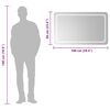 vidaXL Baderomsspeil med LED 100x60 cm