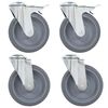 vidaXL Svinghjul med bolthull 4 stk 125 mm