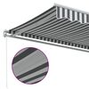 vidaXL Manuell uttrekkbar markise antrasitt og hvit 400x350 cm
