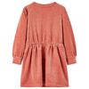 vidaXL Barnekjole med lange ermer medium rosa 104