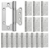 vidaXL Hingse 16 stk. 100 x 75 x 13 mm S&oslash;lv St&aring;l