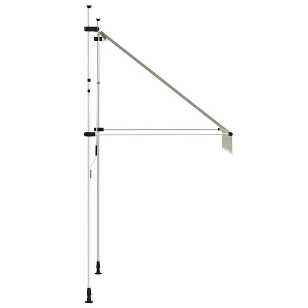 vidaXL Manuell uttrekkbar markise 150 cm kremhvit