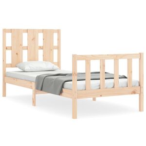 vidaXL Sengeramme uten madrass 90x190 cm heltre furu