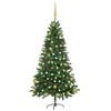 vidaXL Forh&aring;ndsbelyst kunstig juletre med kulesett 150 cm gr&oslash;nn