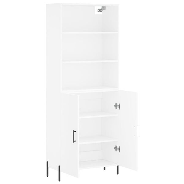 vidaXL Highboard hvit 69,5x34x180 cm konstruert tre