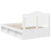 vidaXL Sengestamme med hodegjerde Hvit 120 x 190 cm Massiv furu