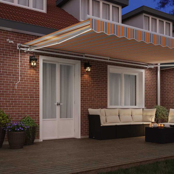 vidaXL Markise Flerfarget 500 x 300 x 165 cm Polyester og Metall