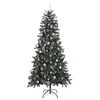 vidaXL Kunstig juletre med 300 LED gr&oslash;nn 240 cm PVC og plast og st&aring;l